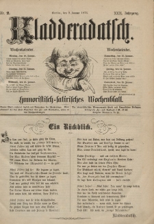 Kladderadatsch, 29. Jahrgang, 9. Januar 1876, Nr. 2
