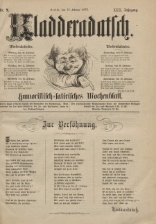 Kladderadatsch, 29. Jahrgang, 13. Februar 1876, Nr. 7