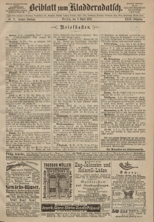 Kladderadatsch, 29. Jahrgang, 9. April 1876, Nr. 17 (Beiblatt)