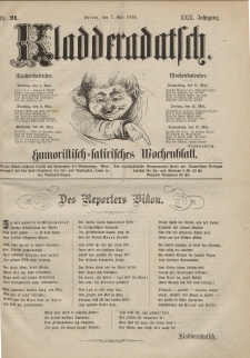 Kladderadatsch, 29. Jahrgang, 7. Mai 1876, Nr. 21