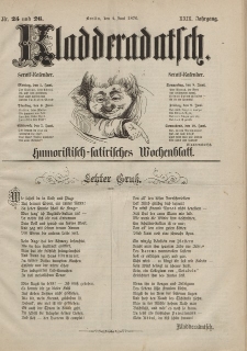 Kladderadatsch, 29. Jahrgang, 4. Juni 1876, Nr. 25/26