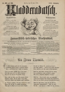 Kladderadatsch, 29. Jahrgang, 25. Juni 1876, Nr. 29/30