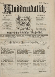 Kladderadatsch, 29. Jahrgang, 16. Juli 1876, Nr. 33