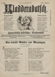 Kladderadatsch, 29. Jahrgang, 6. August 1876, Nr. 36