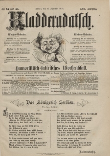 Kladderadatsch, 29. Jahrgang, 24. September 1876, Nr. 44/45
