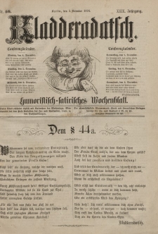 Kladderadatsch, 29. Jahrgang, 3. Dezember 1876, Nr. 56