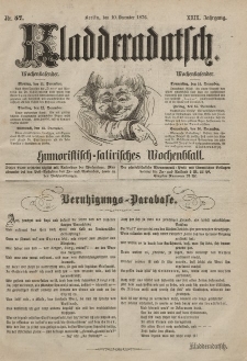 Kladderadatsch, 29. Jahrgang, 10. Dezember 1876, Nr. 57