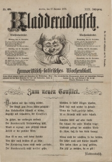 Kladderadatsch, 29. Jahrgang, 17. Dezember 1876, Nr. 58