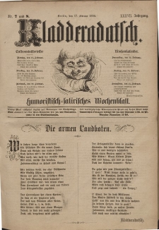 Kladderadatsch, 37. Jahrgang, 17. Februar 1884, Nr. 7/8