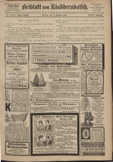 Kladderadatsch, 37. Jahrgang, 17. Februar 1884, Nr. 7/8 (Beiblatt)