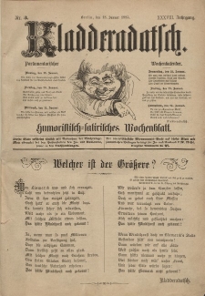 Kladderadatsch, 38. Jahrgang, 18. Januar 1885, Nr. 3