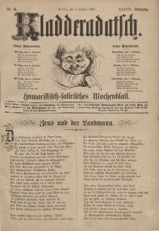 Kladderadatsch, 38. Jahrgang, 1. Februar 1885, Nr. 5
