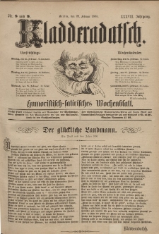 Kladderadatsch, 38. Jahrgang, 22. Februar 1885, Nr. 8/9