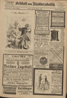 Kladderadatsch, 38. Jahrgang, 22. Februar 1885, Nr. 8/9 (Beiblatt)