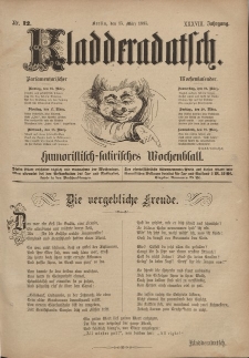 Kladderadatsch, 38. Jahrgang, 15. März 1885, Nr. 12