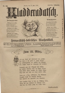 Kladderadatsch, 38. Jahrgang, 22. März 1885, Nr. 13