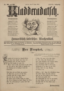 Kladderadatsch, 38. Jahrgang, 17. Mai 1885, Nr. 22/23
