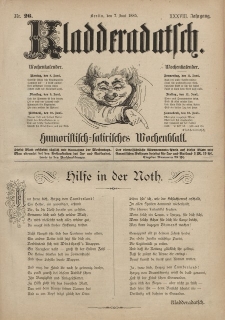 Kladderadatsch, 38. Jahrgang, 7. Juni 1885, Nr. 26