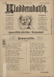 Kladderadatsch, 38. Jahrgang, 21. Juni 1885, Nr. 28