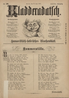 Kladderadatsch, 38. Jahrgang, 21. Juni 1885, Nr. 28