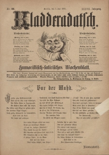 Kladderadatsch, 38. Jahrgang, 5. Juli 1885, Nr. 31