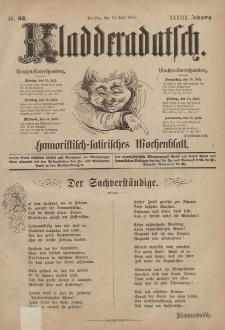 Kladderadatsch, 38. Jahrgang, 12. Juli 1885, Nr. 32