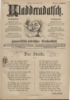 Kladderadatsch, 38. Jahrgang, 19. Juli 1885, Nr. 33
