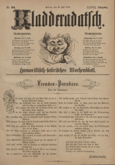 Kladderadatsch, 38. Jahrgang, 26. Juli 1885, Nr. 34