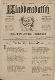 Kladderadatsch, 38. Jahrgang, 9. August 1885, Nr. 36