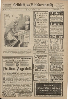 Kladderadatsch, 38. Jahrgang, 23. August 1885, Nr. 38/39 (Beiblatt)