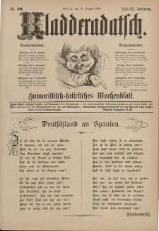 Kladderadatsch, 38. Jahrgang, 30. August 1885, Nr. 40