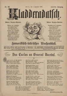 Kladderadatsch, 38. Jahrgang, 6. September 1885, Nr. 41