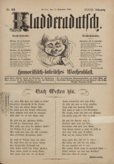 Kladderadatsch, 38. Jahrgang, 13. September 1885, Nr. 42
