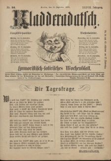 Kladderadatsch, 38. Jahrgang, 20. September 1885, Nr. 43