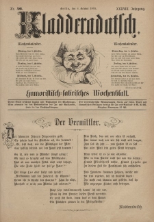 Kladderadatsch, 38. Jahrgang, 4. Oktober 1885, Nr. 46