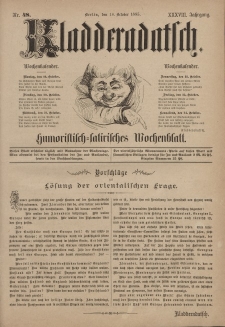 Kladderadatsch, 38. Jahrgang, 18. Oktober 1885, Nr. 48