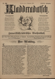Kladderadatsch, 38. Jahrgang, 1. November 1885, Nr. 50