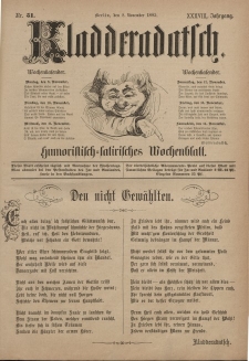 Kladderadatsch, 38. Jahrgang, 8. November 1885, Nr. 51