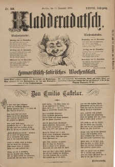 Kladderadatsch, 38. Jahrgang, 15. November 1885, Nr. 52