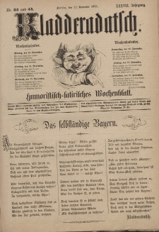 Kladderadatsch, 38. Jahrgang, 22. November 1885, Nr. 53/54