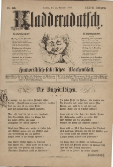 Kladderadatsch, 38. Jahrgang, 29. November 1885, Nr. 55