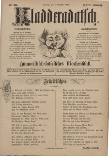 Kladderadatsch, 38. Jahrgang, 6. Dezember 1885, Nr. 56