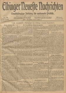 Elbinger Neueste Nachrichten, Nr. 304 Mittwoch 5 November 1913 65. Jahrgang