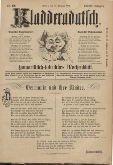 Kladderadatsch, 38. Jahrgang, 20. Dezember 1885, Nr. 58