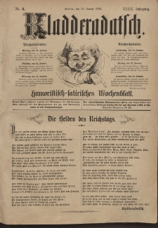Kladderadatsch, 39. Jahrgang, 24. Januar 1886, Nr. 4