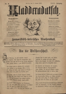 Kladderadatsch, 39. Jahrgang, 31. Januar 1886, Nr. 5
