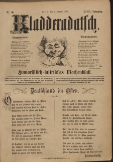 Kladderadatsch, 39. Jahrgang, 7. Februar 1886, Nr. 6