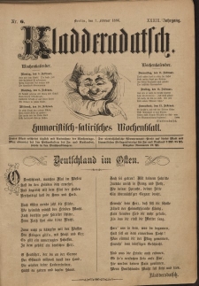 Kladderadatsch, 39. Jahrgang, 7. Februar 1886, Nr. 6