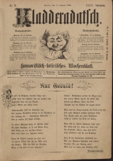 Kladderadatsch, 39. Jahrgang, 14. Februar 1886, Nr. 7