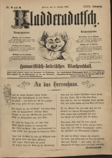 Kladderadatsch, 39. Jahrgang, 21. Februar 1886, Nr. 8/9